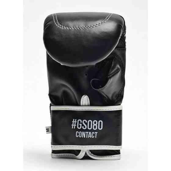 Тренувальні снарядні рукавички для боксу шінгарти Leone Contact Black чорні розмір S Київ