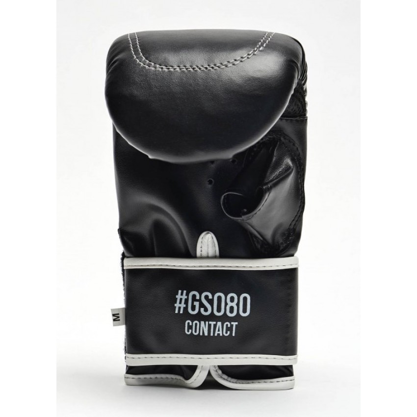 Тренувальні снарядні рукавички для боксу шінгарти Leone Contact Black чорні розмір S Київ - фото 4