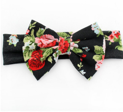 Детская повязка в цветочек - бант 13см, окружность 50-62см Киев - изображение 1