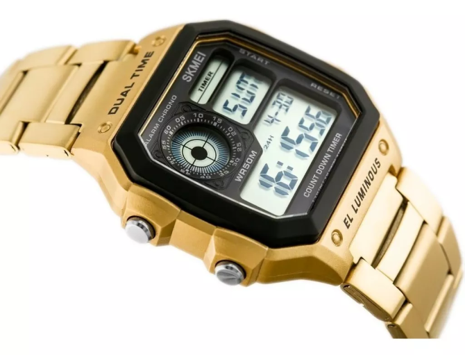 Чоловічий годинник Skmei 1335 Ripple Gold Вінниця - фото 10