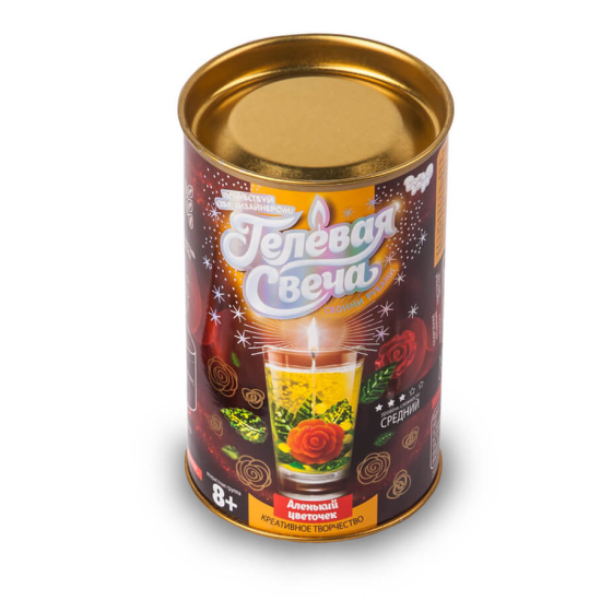 Гелева свічка своїми руками GS-01 в тубусі Багряна квіточка Вінниця