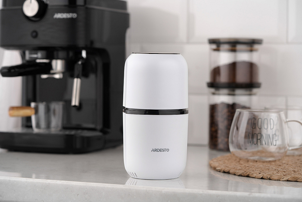 Кавомолка ARDESTO роторна 150Вт, об'єм зерен-80г, пластик, білий Киев - изображение 3