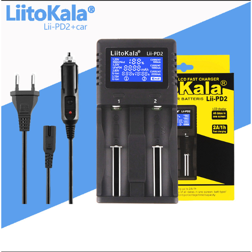 Зарядний пристрій Liitokala Lii-PD2+car EU charger Киев - изображение 2