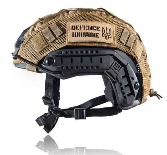 Тактическая каска шлем FAST NIJ IIIA (Черная) + кавер (Мультикам) размер M Киев