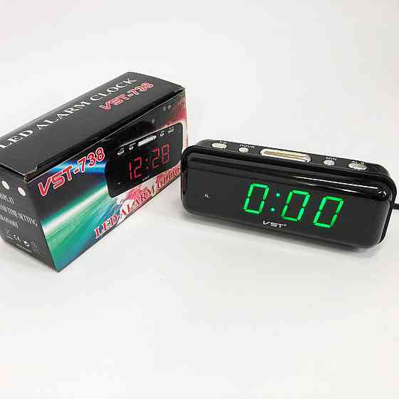 Настольные часы с ярким светодиодным led дисплеем VST-738-4, Настольные цифровые часы OB-591 с подсветкой Киев