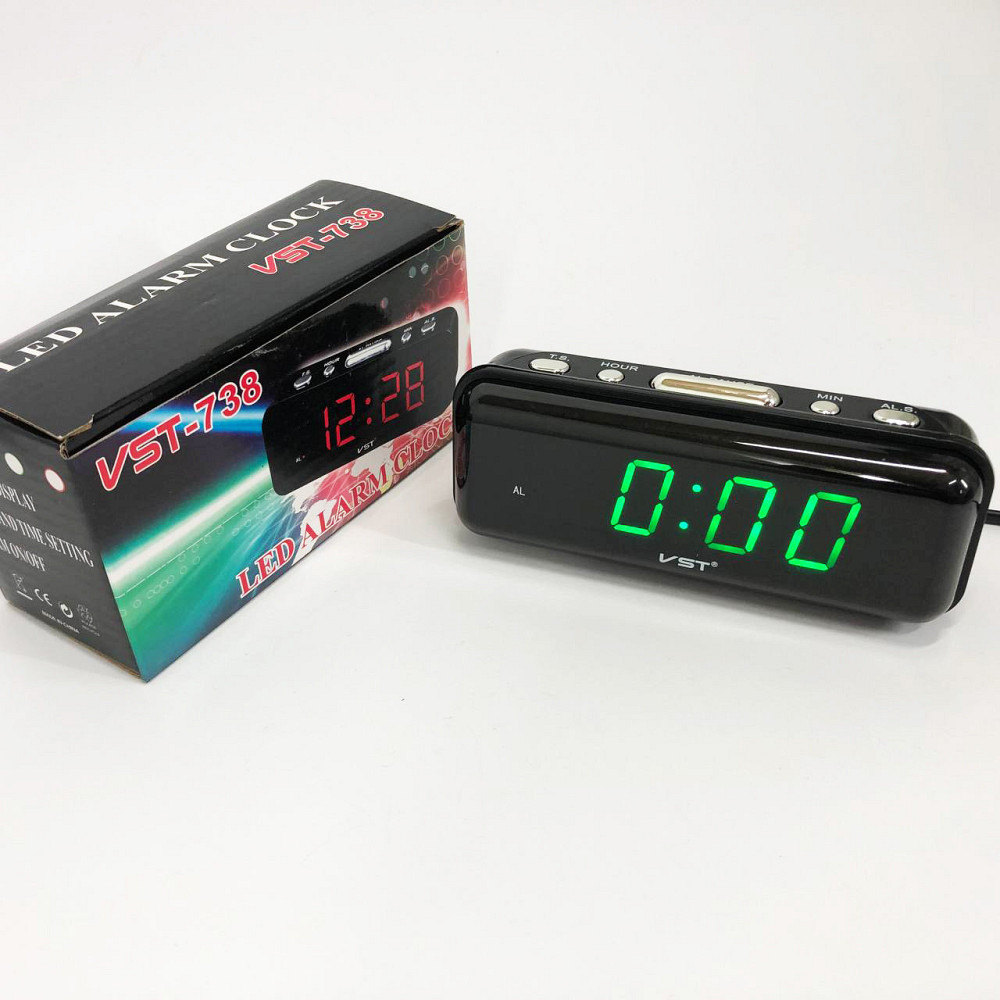 Настольные часы с ярким светодиодным led дисплеем VST-738-4, Настольные цифровые часы OB-591 с подсветкой Киев - изображение 4