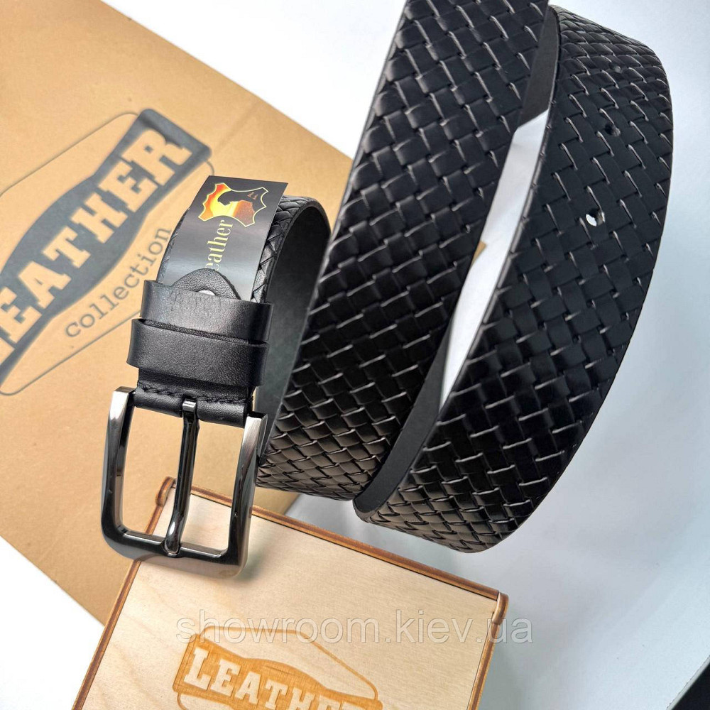 Чоловічий шкіряний ремінь Leather Collection (7810) Київ - фото 2