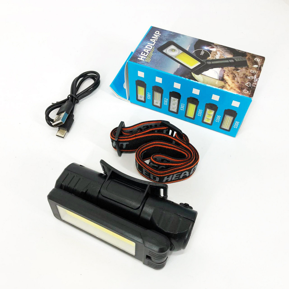 Налобная лампа 2, Налобний фонарь светодиодный, Фонарик бытовой налобный, Фонарь на голову для туристов EI-54 Львов - изображение 7