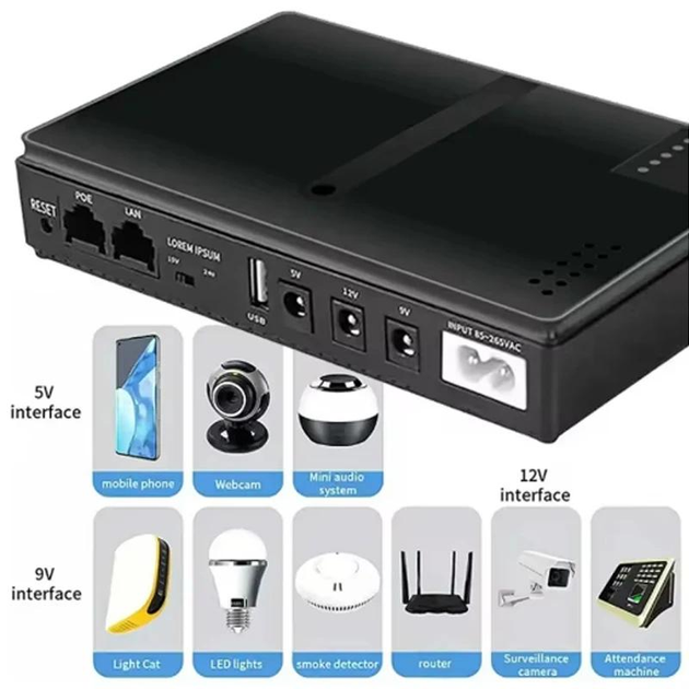 Безперебійник UPS для WI-Fi роутера 10400maH підтримує 5/9/12V (до 10 годин роботи) Київ - фото 10