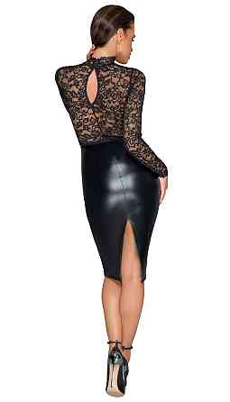 Сукня з мереживним топом Noir Handmade F228 Midi dress with soft lace top, XXL, мокрий ефект Sex Aura Київ