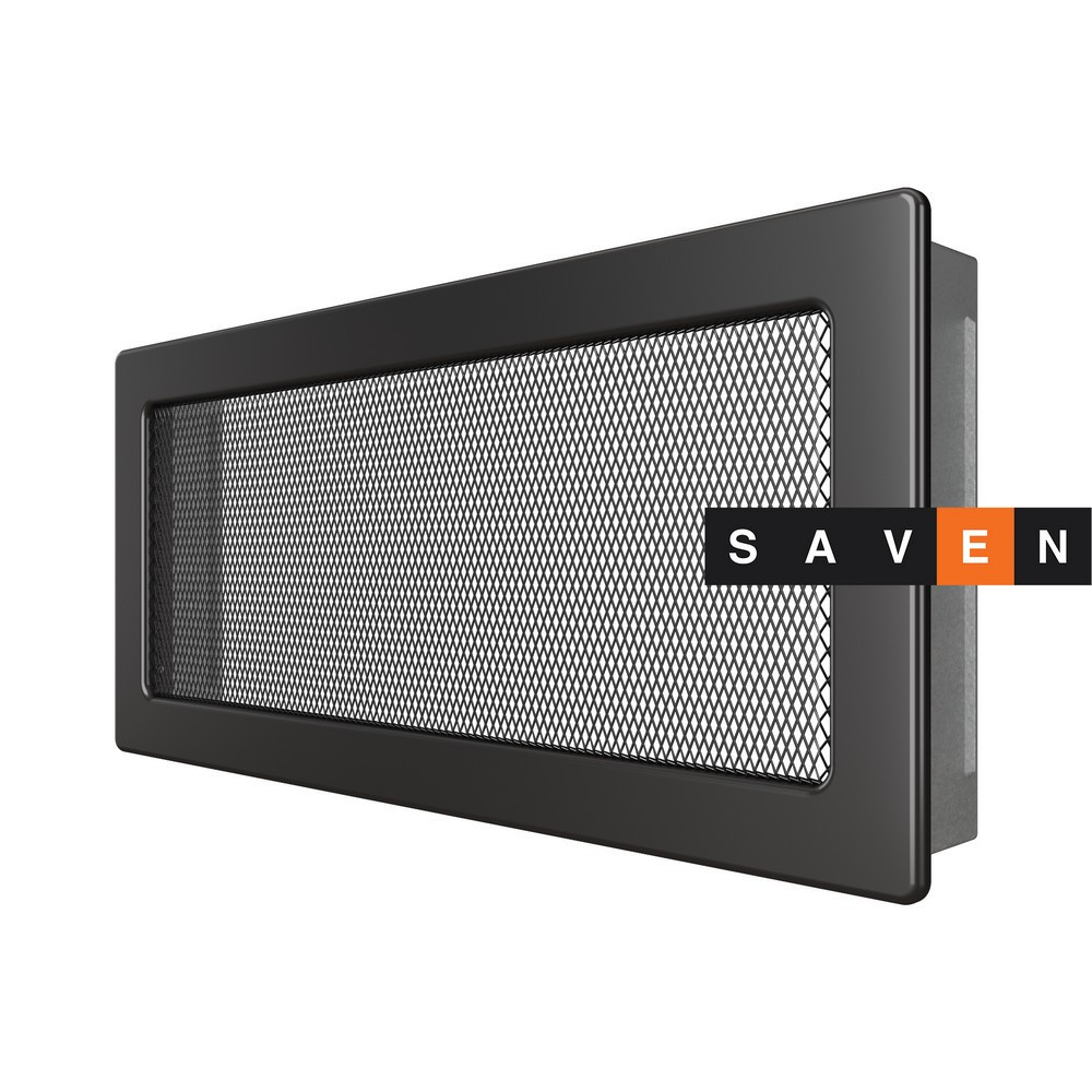 Вентиляційна решітка для каміна SAVEN 17х37 графітова Львів - фото 2