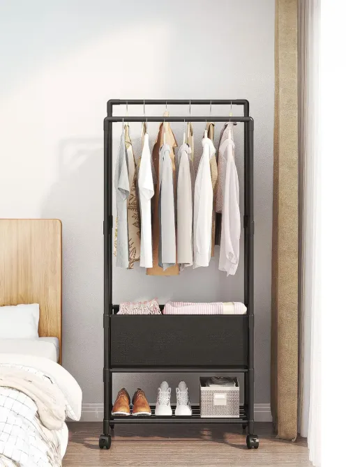 Стойка-вешалка на колесах для вещей и обуви (YH9918-3A) Коломия - фото 2