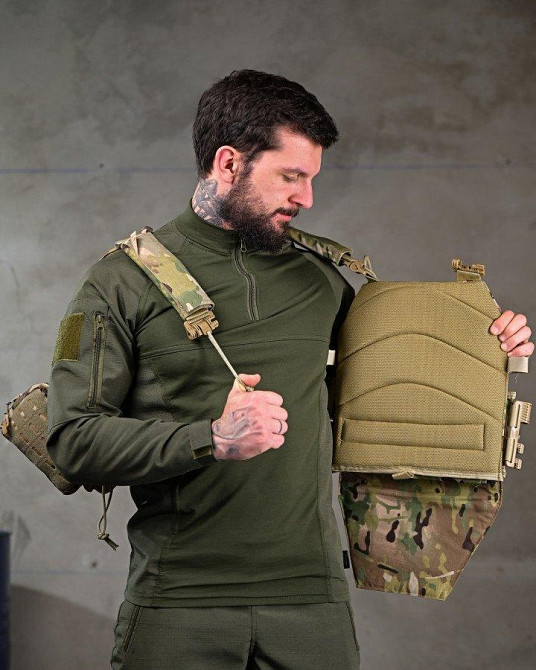 Якісна плитоноска 4 скидання з напашником Attack мультикам ПП7563 Одеса - фото 9