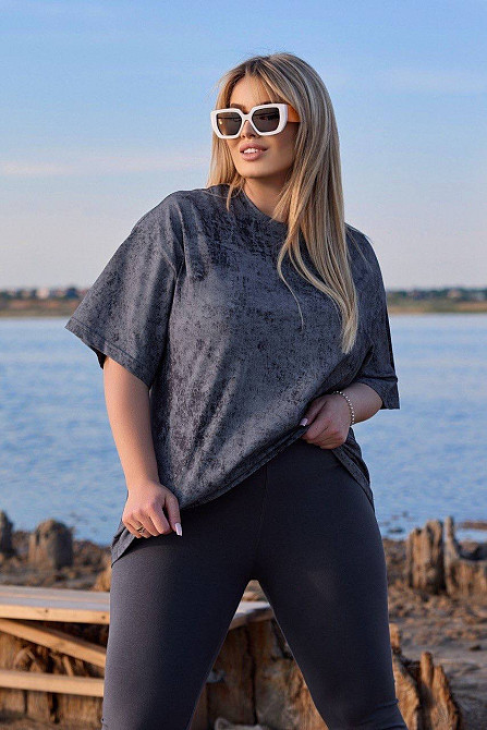 Базова футболка тай-дай "Simple" (Турція) оптом | Батал Київ - фото 1