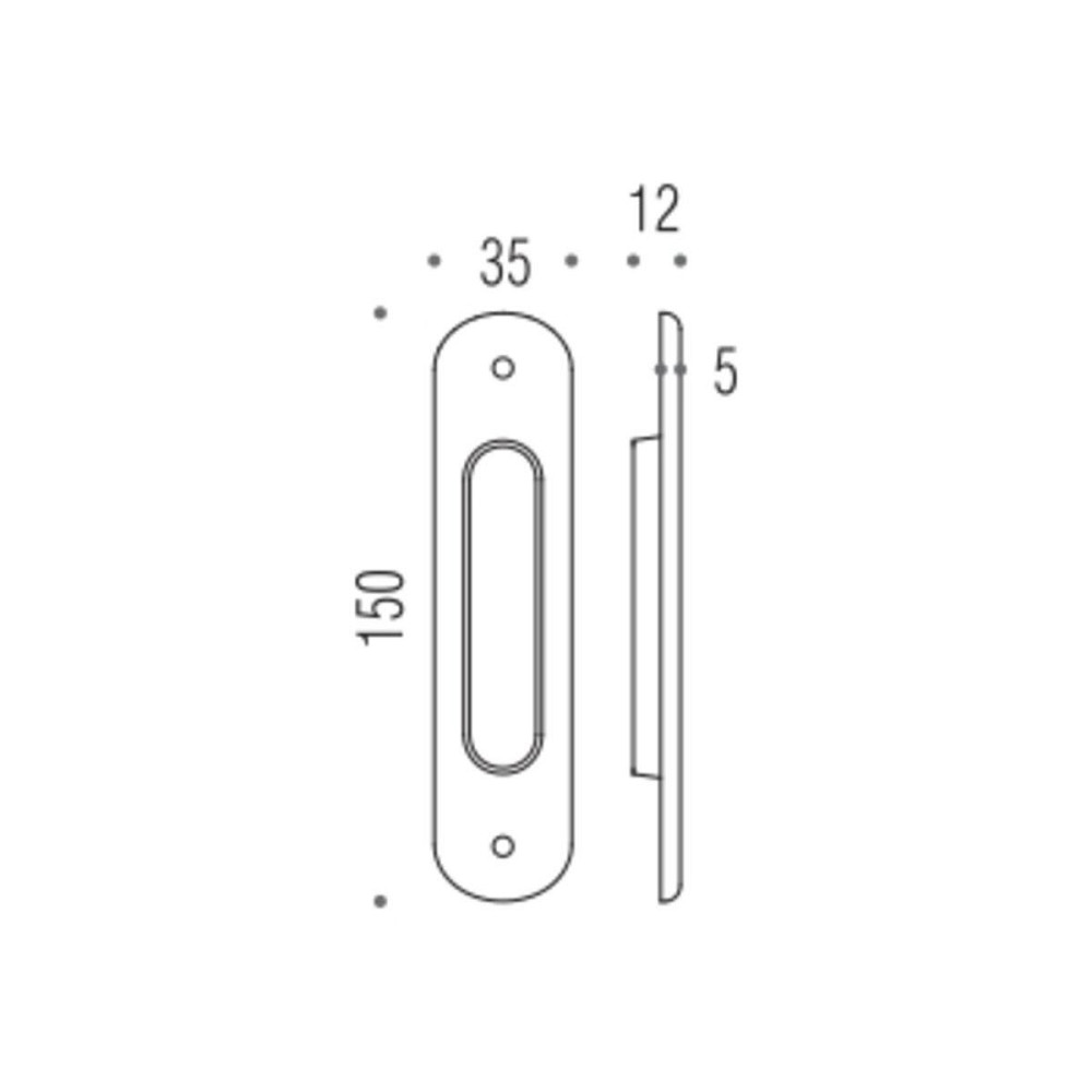 Ручка Colombo CD211 мат.хром на розсувн. двері Київ - фото 2