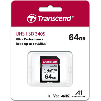 Карта памяти Transcend 64GB SD class 10 UHS-I U3 4K (TS64GSDC340S) Винница - изображение 2