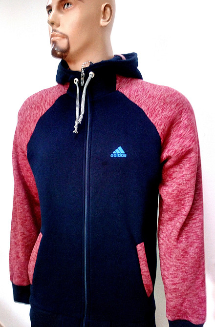 Чоловіча зимова флісова кофта Adidas Київ - фото 1