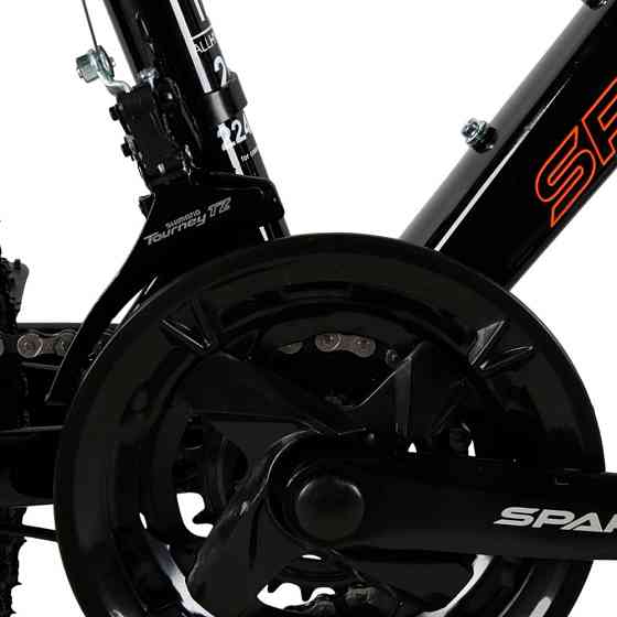 Велосипед SPARK HUNTER JR 24" (алюмінієва рама 12") чорний з жовтогарячим (Бескоштовхувальна доставка Новою Поштою) Харків