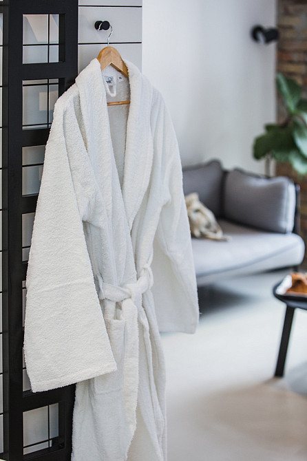 Ecotton Халат готельний Ecotton XXL махровий білий з поясом універсальний White Київ - фото 7