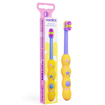 Дитяча зубна щітка Nordics Baby 4080 Soft жовта (3800500324074) Вінниця - фото 1