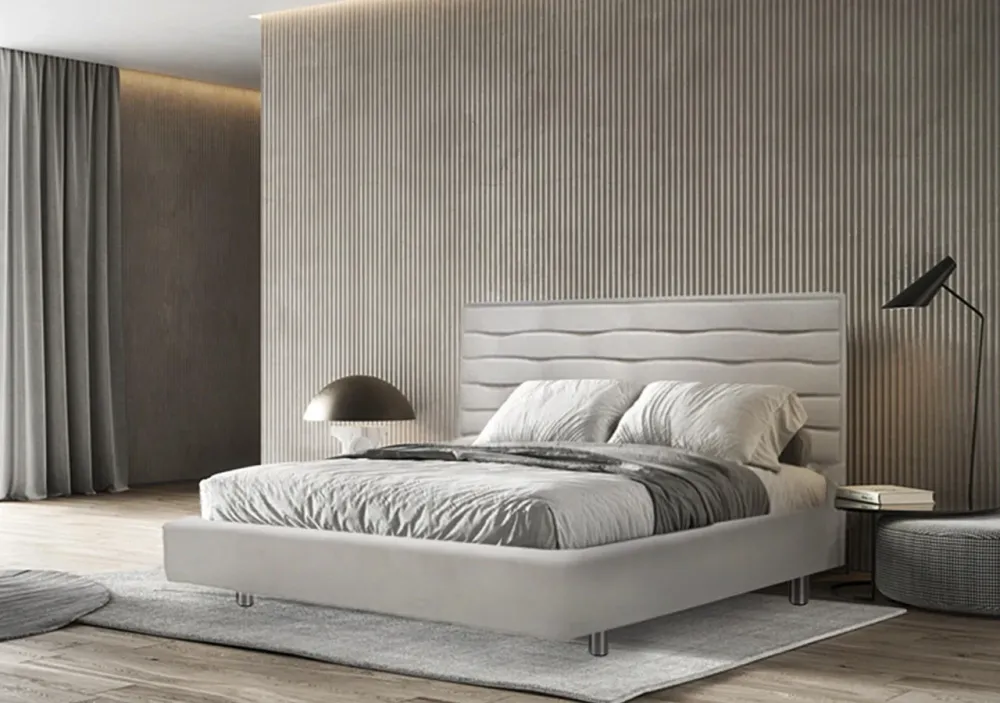 Ліжко BNB Двоспальне White Star Comfort 160 x 200 см Simple З підйомним механізмом та нішою для білизни Сірий Київ - фото 3