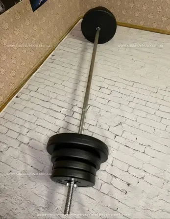 Лавка для жиму + Штанга з прямим грифом 50 кг Гантелі, гирі, штанги та диски комплект Київ