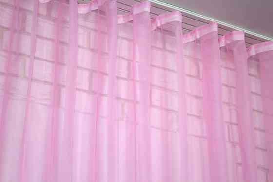 Тюль шифонова однотонна колір рожевий Київ