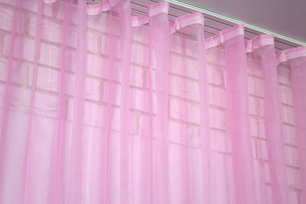 Тюль шифонова однотонна колір рожевий Київ - фото 4