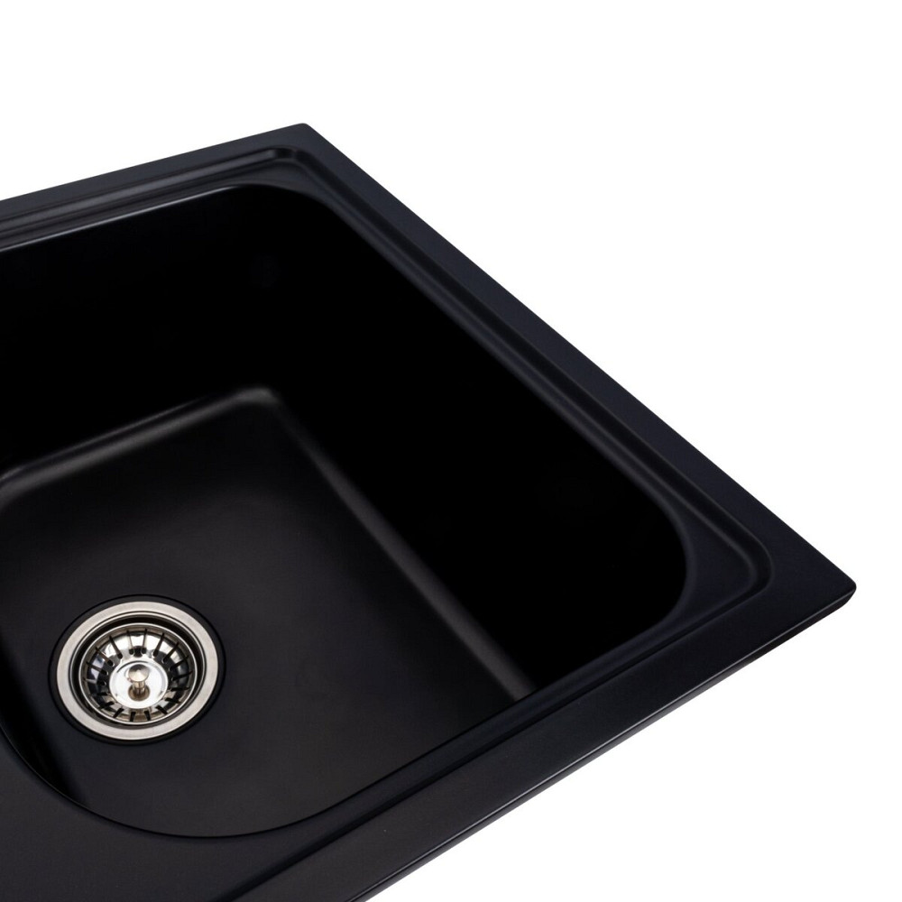 VALESO Гранітна мийка для кухні VALESO EQUATORIA 7950 матова Чорна Киев - изображение 3