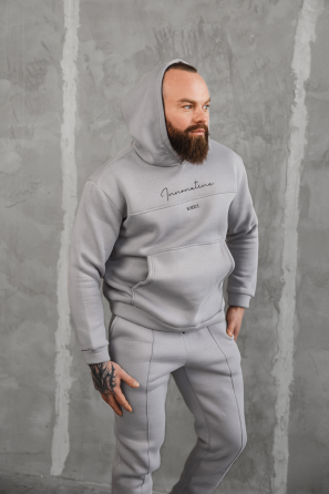 Теплый спортивный костюм мужской Европа Серый XL Харьков