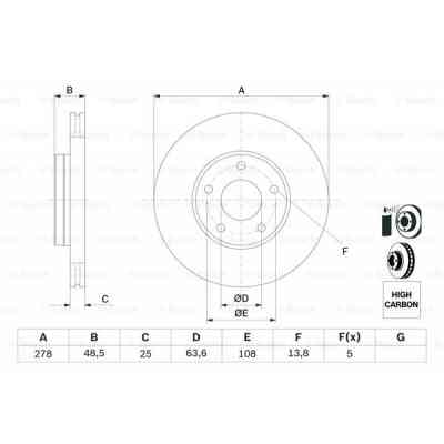 Тормозной диск Bosch 0 986 479 173 Винница