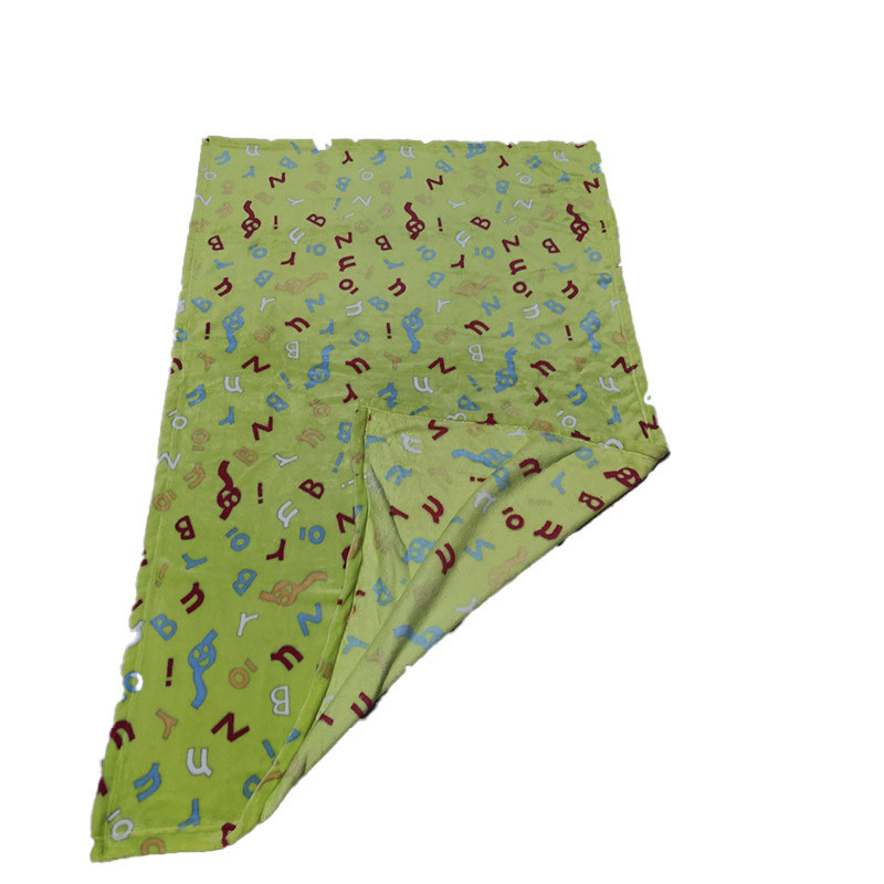 Плед дитячий флісовий 100х140 зелений літери Київ - фото 3