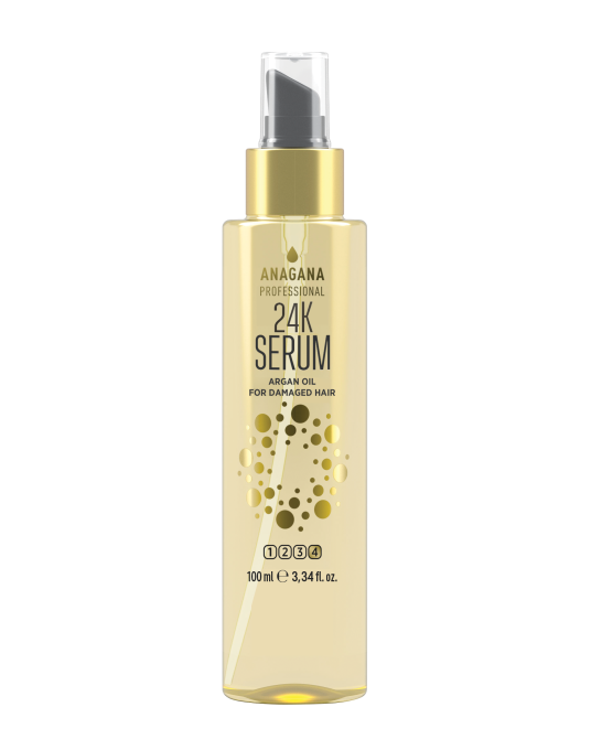 Флюїд 24К з олією Арганії для пошкодженного волосся 24К SERUM argan oil for damaged hair ANAGANA 100 мл Київ - фото 1