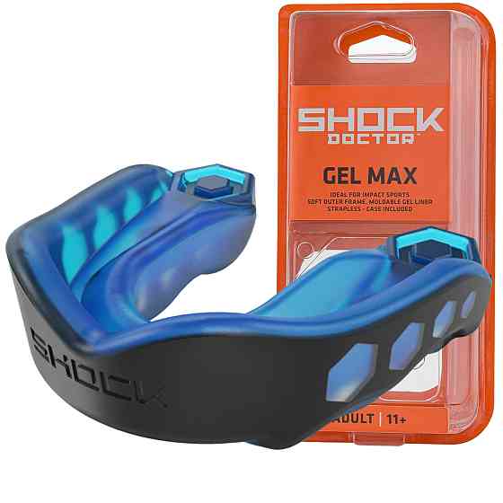Капа Shock Doctor Gel Max доросла (вік 11+) Black/Blue (art. 6100-BB-AD) Кам'янське