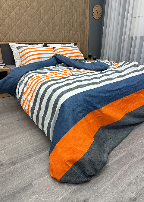 Комплект постельного белья, Decorator Larsson Евро 200х215 разноцветная полоска (88-022) Киев - изображение 4