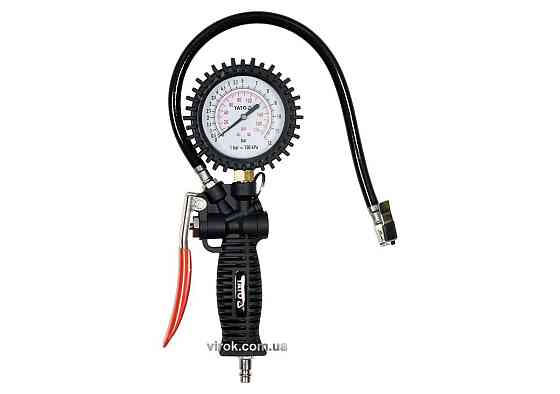 Пістолет для накачування шин YATO з манометром P ≤ 0.8 MPa, Ø= 1/4