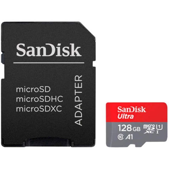 Карта памяти microSDXC (UHS-1) SanDisk Ultra 128Gb class 10 A1 (140Mb/s) (adapter SD) Imaging Packaging Киев