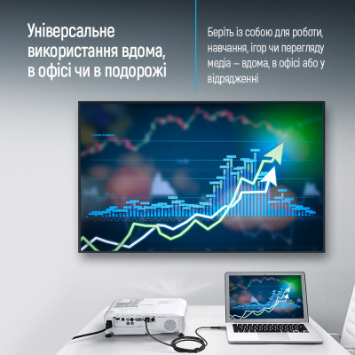 Кабель мультимедійний USB-C to HDMI M 2.0m 4K60Hz black ColorWay (CW-CBCHD077-BK) Вінниця - фото 5