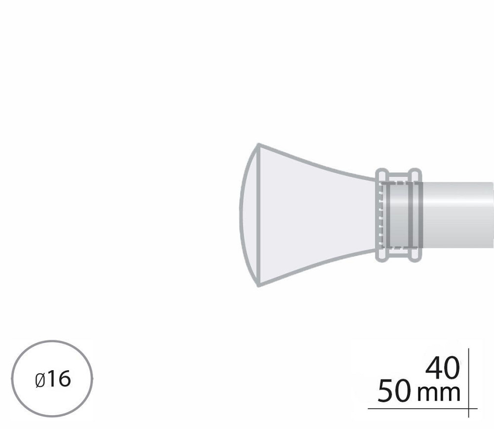 Закінчення для карнизу Orvit ЛЮКСОР 16 мм САТИН Львів - фото 2