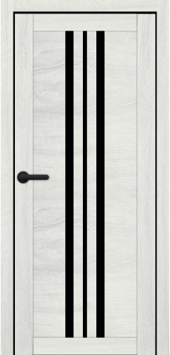 Дверь межкомнатная Порталино PL-07 санома платинум черное стекло Киев - изображение 1