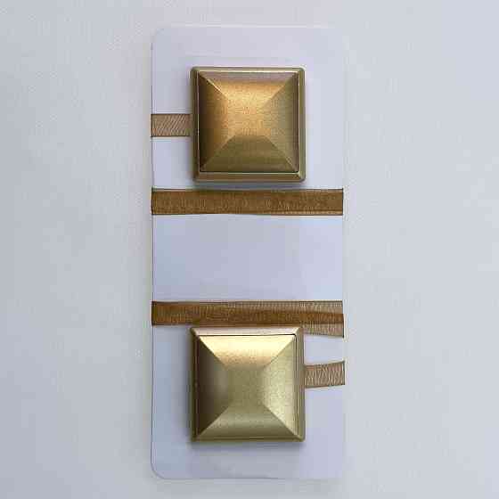 Магниты для штор и гардин Квадрат двусторонние набор 2 шт Золотистый (81-276) Киев