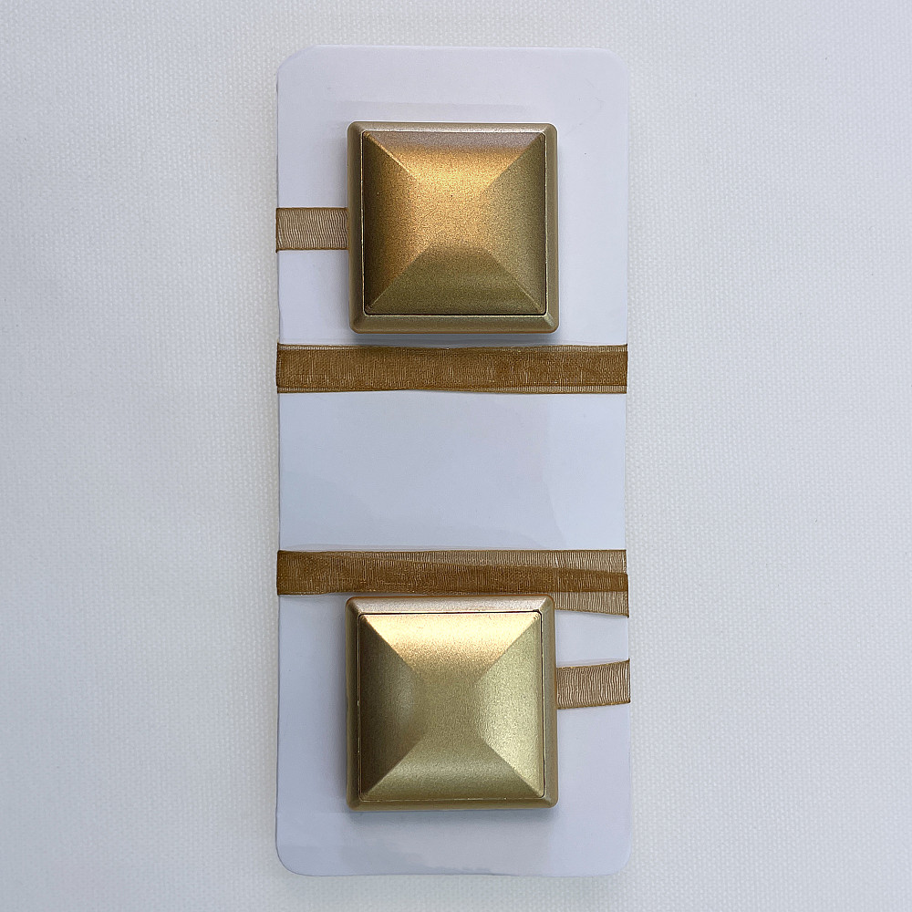 Магніти для штор і гардин Квадрат двосторонні набір 2 шт Золотистий (81-276) Київ - фото 4