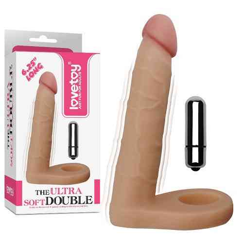 Насадка для подвійного проникнення - The Ultra Soft Double Vibrating 6.25 " Sex Aura Київ