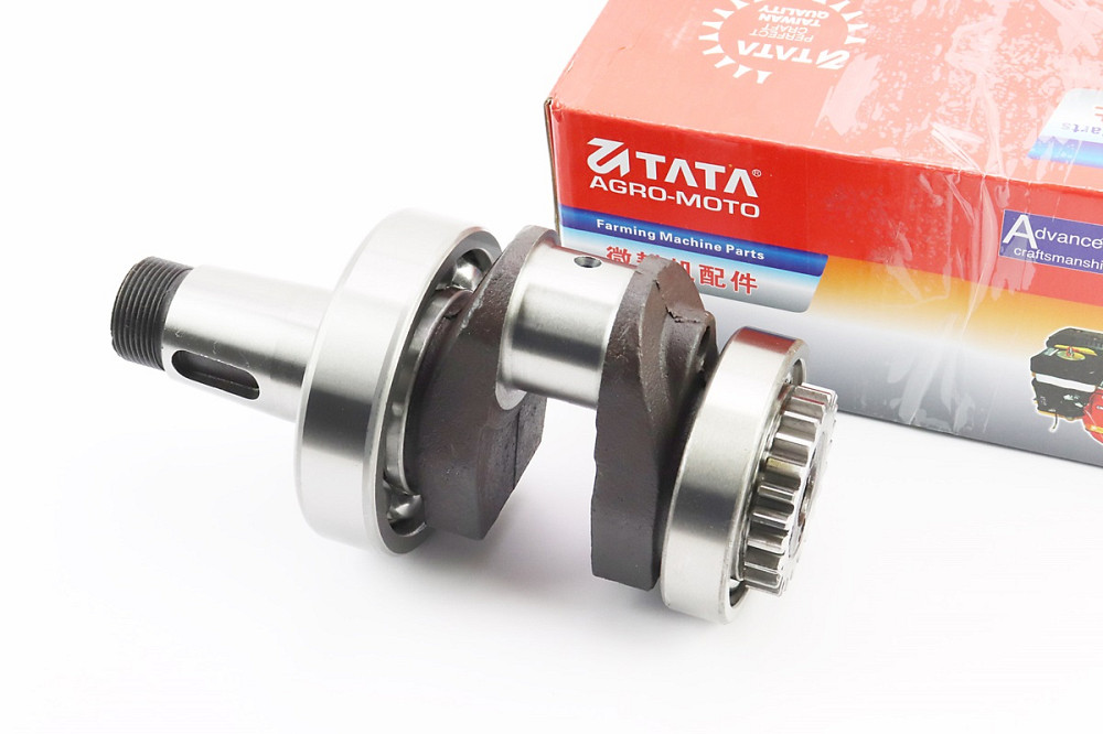 Колінвал R180NM+підшипники+шестерня, запресований, з канавкою під ст. кільце Київ - фото 1