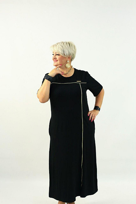 Женское длинное базовое платье батал турецкая вискоза 60/64 Одесса - изображение 7