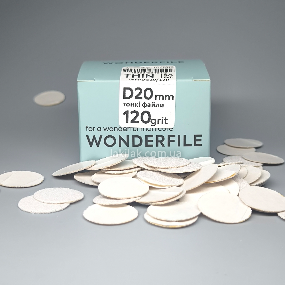 Змінні файли 120гріт для пододиску 20мм Wonderfile (50шт) Херсон - изображение 1