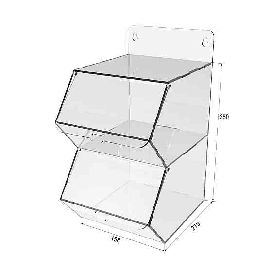 Диспенсер EKOSTAR вертикальный для мармеладов, снеков, орехов 2 ячейки Киев