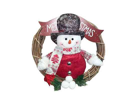 Фігурка-підвіска новорічна Snowman 30.5см M17243 ТМ STENSON Solmir Київ