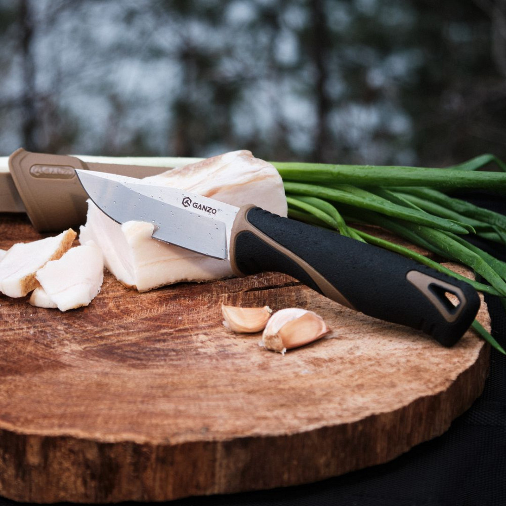 Ніж Ganzo G807-DY бежевий з ножнами Київ - фото 6