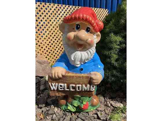 Садова фігурка кераміка 57*27*20см Гном Welcome ТМ KULBAKA Київ